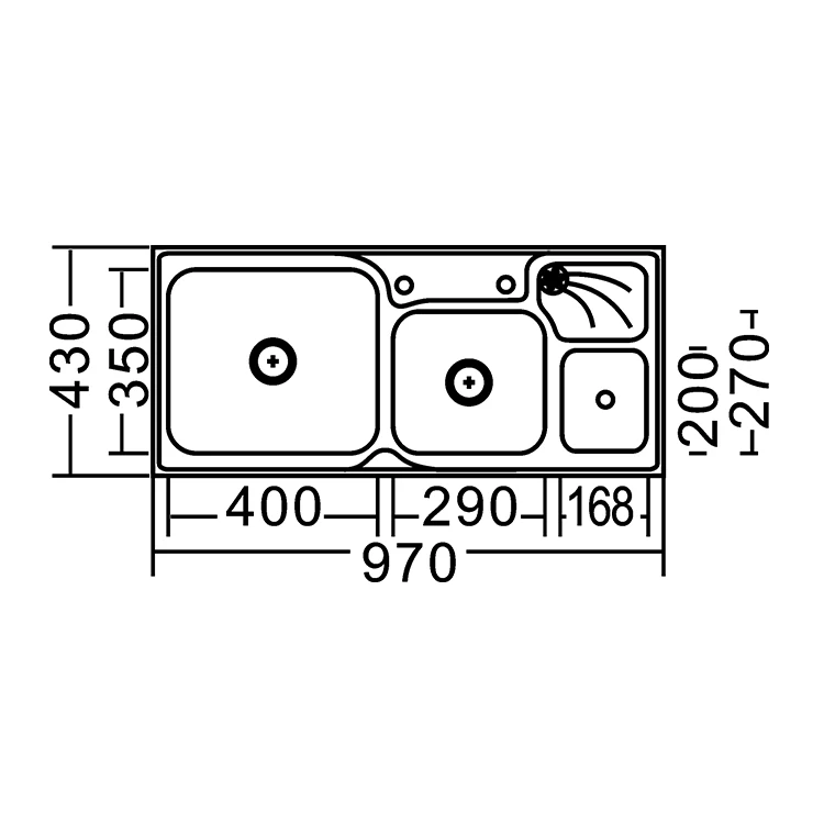 Double tank wash basin stainless steel 304 kitchen sink wash basin household dishwasher