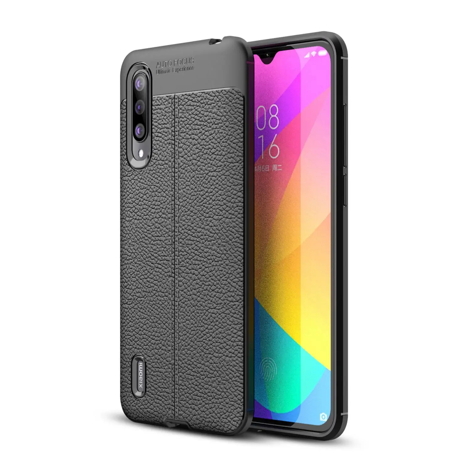 Fashion Manufacturer Shock Resistant Litchi Leather Pattern Soft TPU Cell Phone Case Cover TPU Armor Case For Xiaomi Mi CC9