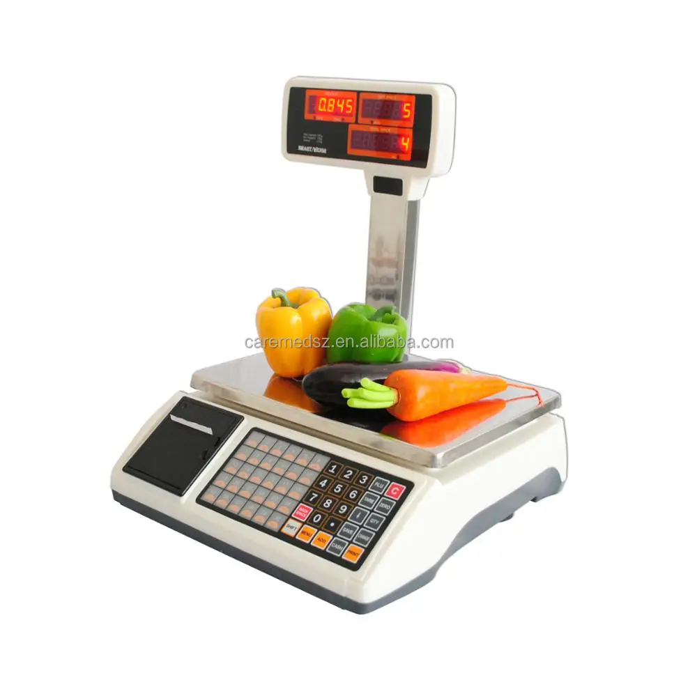 Fruit vegetable weighing electronic cash Register  Label printing  price Scale
