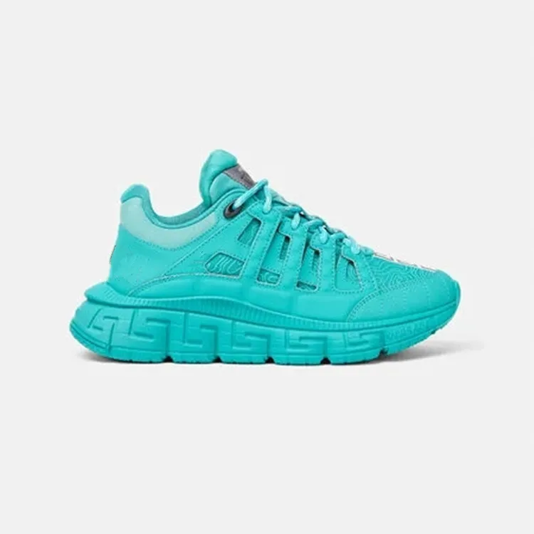 Premium Quality Designer Fandace Fashion Chain Reaction Central Greek Key Print Sole Casual Walking Tennis Shoes Sneakers Men