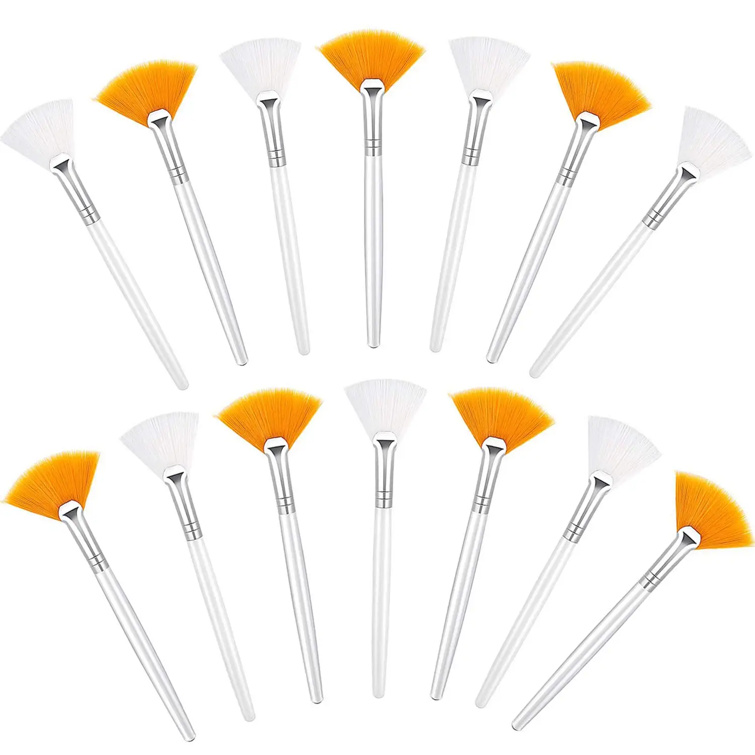 Fan Facial clean Brushes Applicator Set Soft Makeup Brushes Acid Applicator Cosmetic Makeup Beauty Tools for Mud Blush