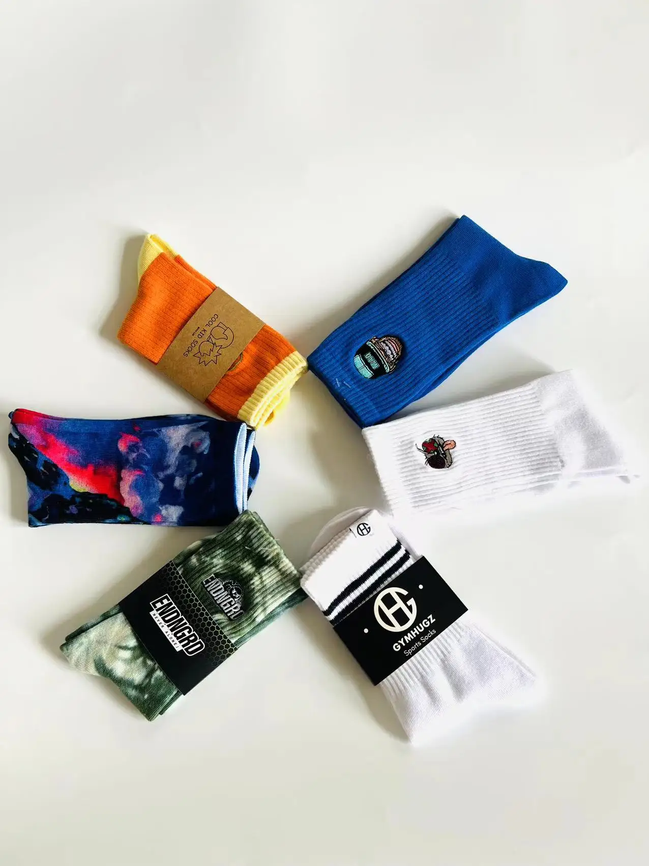 NMDZ OEM crew men tube calcetines Customize knitted embroidered design made embroidery custom logo cotton sport athletic socks