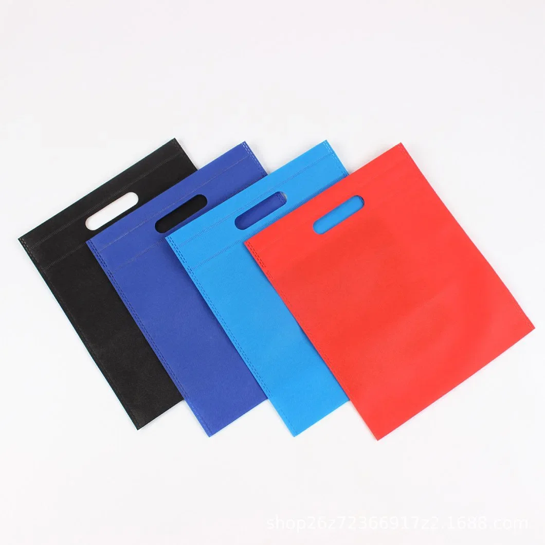 Colored Printed Non Woven D-cut Bag Non Woven Fabric Big D-cut Bag D Cut Shop Bag