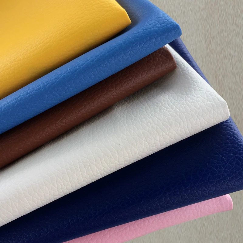 For Car Seat Box Synthetic Leather PVC Litchi Texture Self-adhesive Leather Gift Packaging Leather Upholstery Fabric Knitted