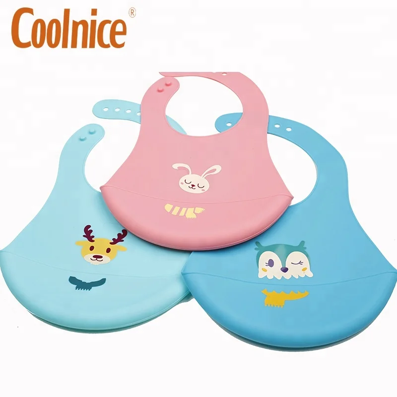 Waterproof Silicone Comfortable Soft Baby Bib Easily Wipes Clean