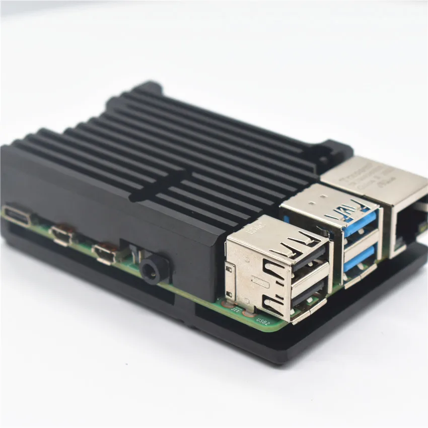  Пользовательский Корпус для Raspberry Pi 4 алюминиевый серебристый зеленый черный корпус металлический