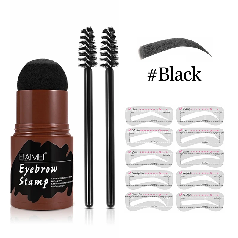
OEM Hot Sale Makeup Set One Step Eyebrow Stamp Shaping Kit 10 Kind Eyebrow Stencil Eyebrow Powder 