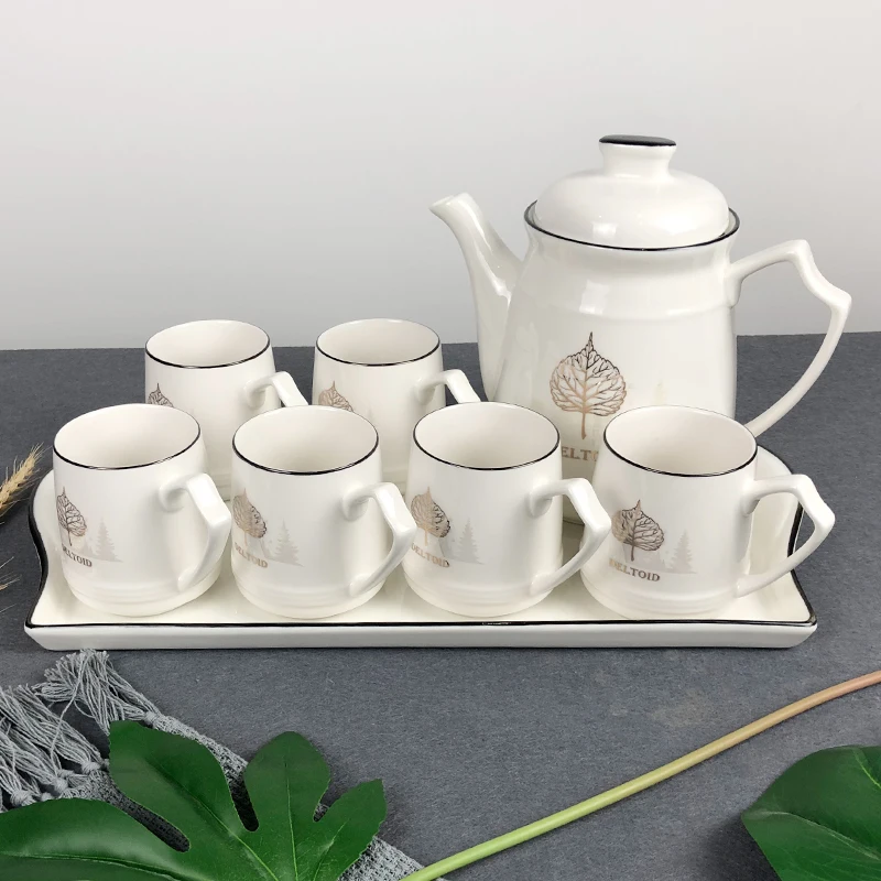 Ethiopian white  Porcelain Tea Set Service for 4 Factory Supply Attractive Price Custom Coffee and tea set