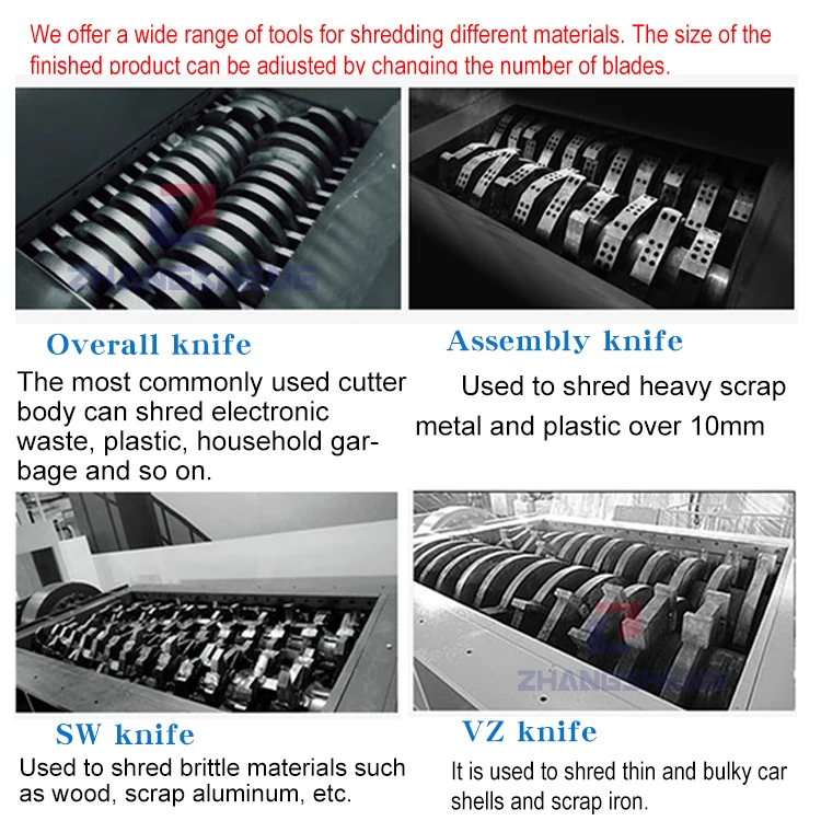Manual tire shredder machine for recycling
