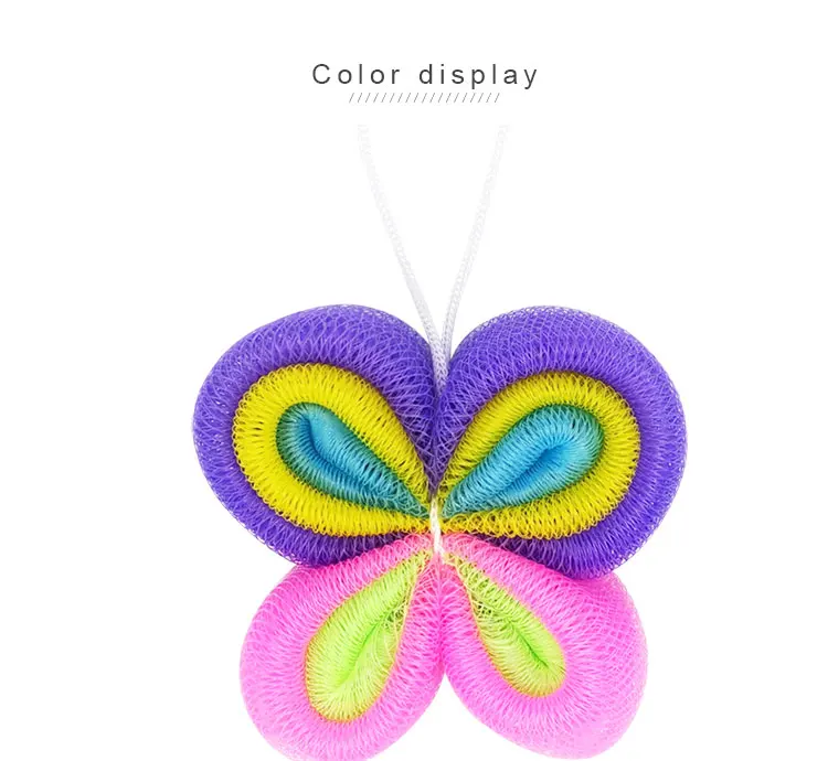 new design Butterfly shaped premium quality Body  bath loofah for woman