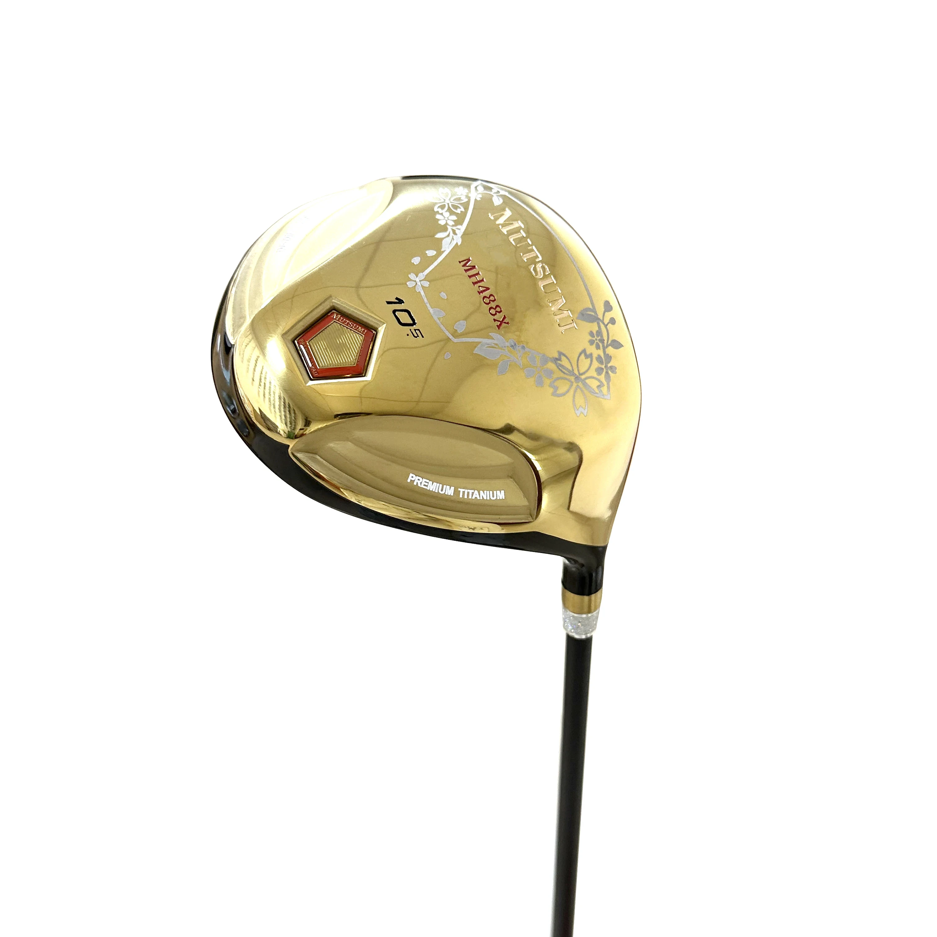 2023 New Design Custom Golf Clubs PVD Plating Gold Titanium Alloy Material Forged Mens Golf Driver Head