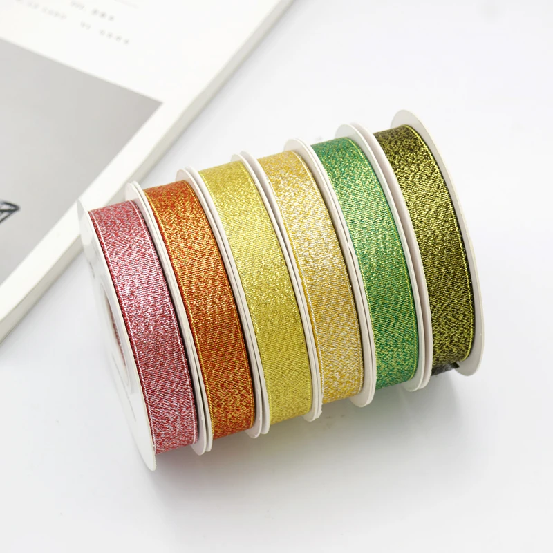 CSFY Рождественская блестящая золотая и серебряная металлическая декоративная лента