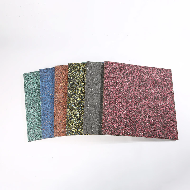 Elastic Weight Lifting Gym Rubber Flooring Tiles Gym Rubber Floor Mat With EPDM Granules