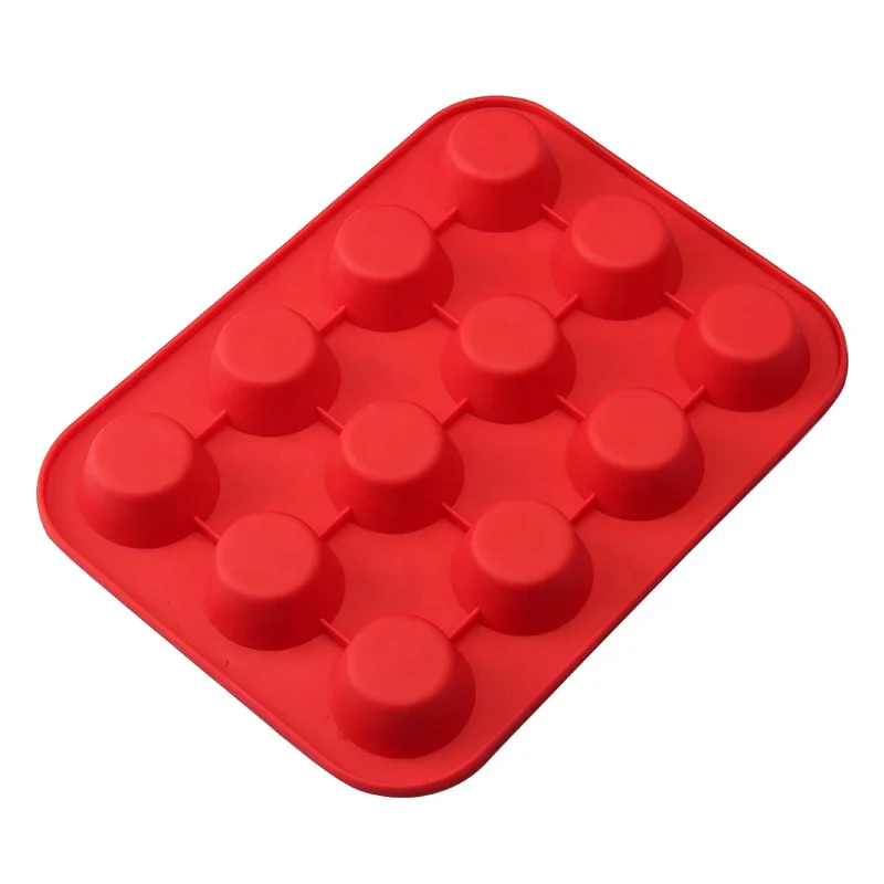 Антипригарная силиконовая форма для кексов пищевого класса 12 круглых отверстий мыла маффинов торта подставка выпечки