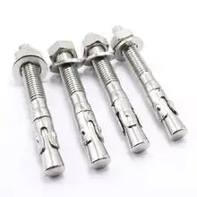 Factory Stock Wedge Anchor Bolt M16x140  Zinc Steel Grade 4.8 Wedge Anchor Expansion Bolts