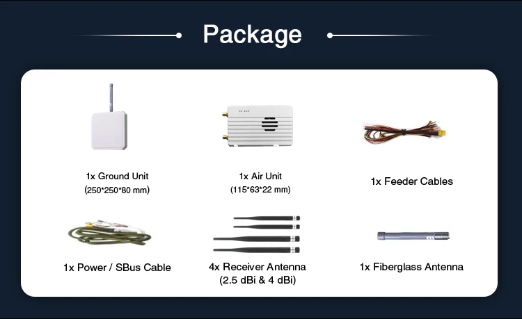 drone VTOL aircraft  20km 50km Long Range Video/Data Transmission System VDC-22 VDC-55