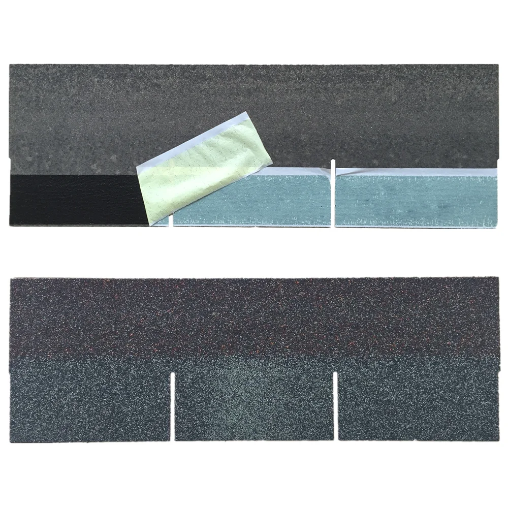 China Factory Directly Sell Durable 3 Tab Single Layer Roof Tile Asphalt shingle