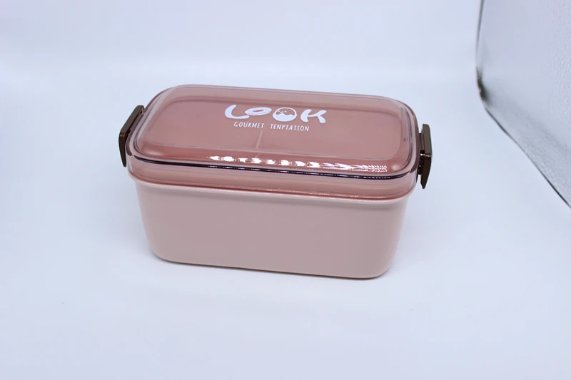 superior quality plastic material 2 compartment bpa free lunch box with compartment