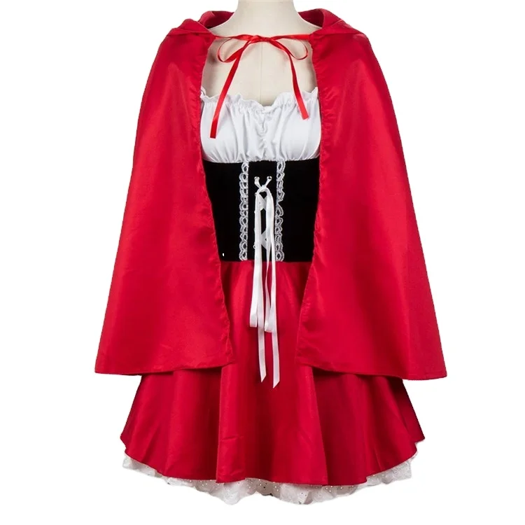 Anime Red Riding Hood Costumes Adult Women Party Carnival Christmas Cosplay Costume