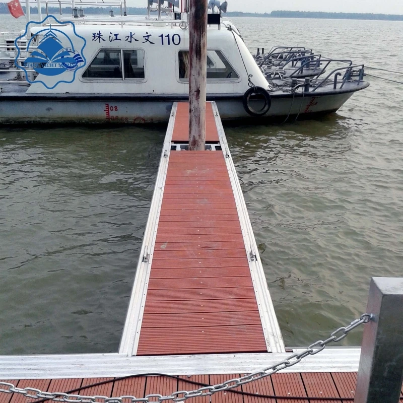 shore ramp Floating bridge aluminum floating pontoon Boat Gangway