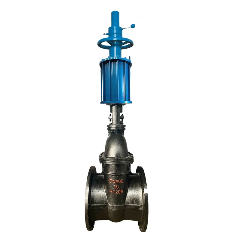 Class300 Pneumatic Operated  Knife Gate Valve DN200 carbon steel Pneumatic actuator Air Control double flange Knife Gate Valve