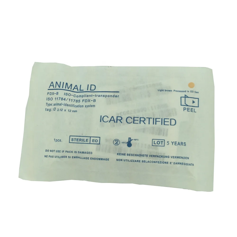 RFID Wholesale ICAR 134.2Khz Em4305 Pet Microchip Syringe Dog Microchip For Identification