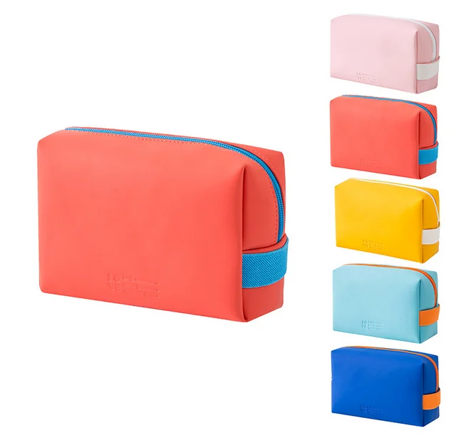 Micani hot-sale PU Leather Pouch Bags Small colorful Travel Waterproof Cute Makeup Bag
