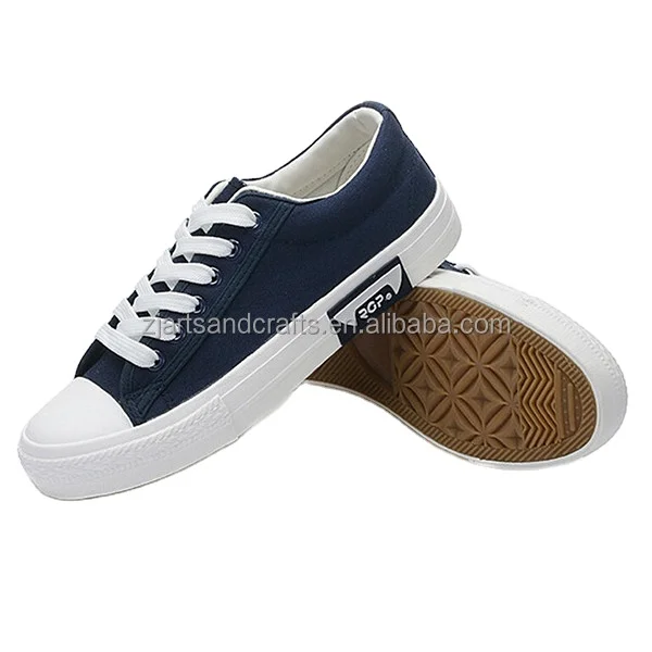 White flat vulcanized casual woman shoe canvas shoes for unisex