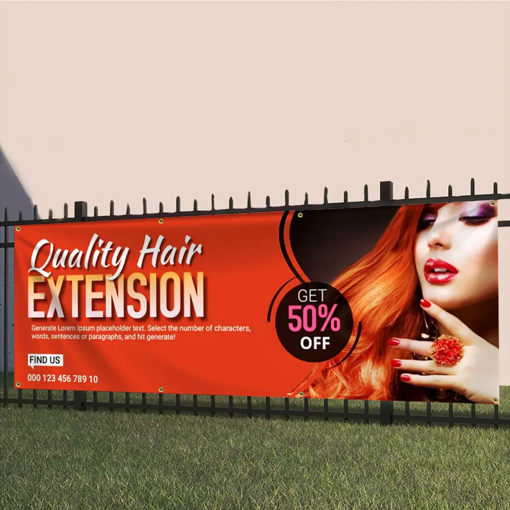 Outdoor Hanging Advertising street Doublesided Fence Mesh Banner Waterproof Banner with Custom printing vinyl mesh banner