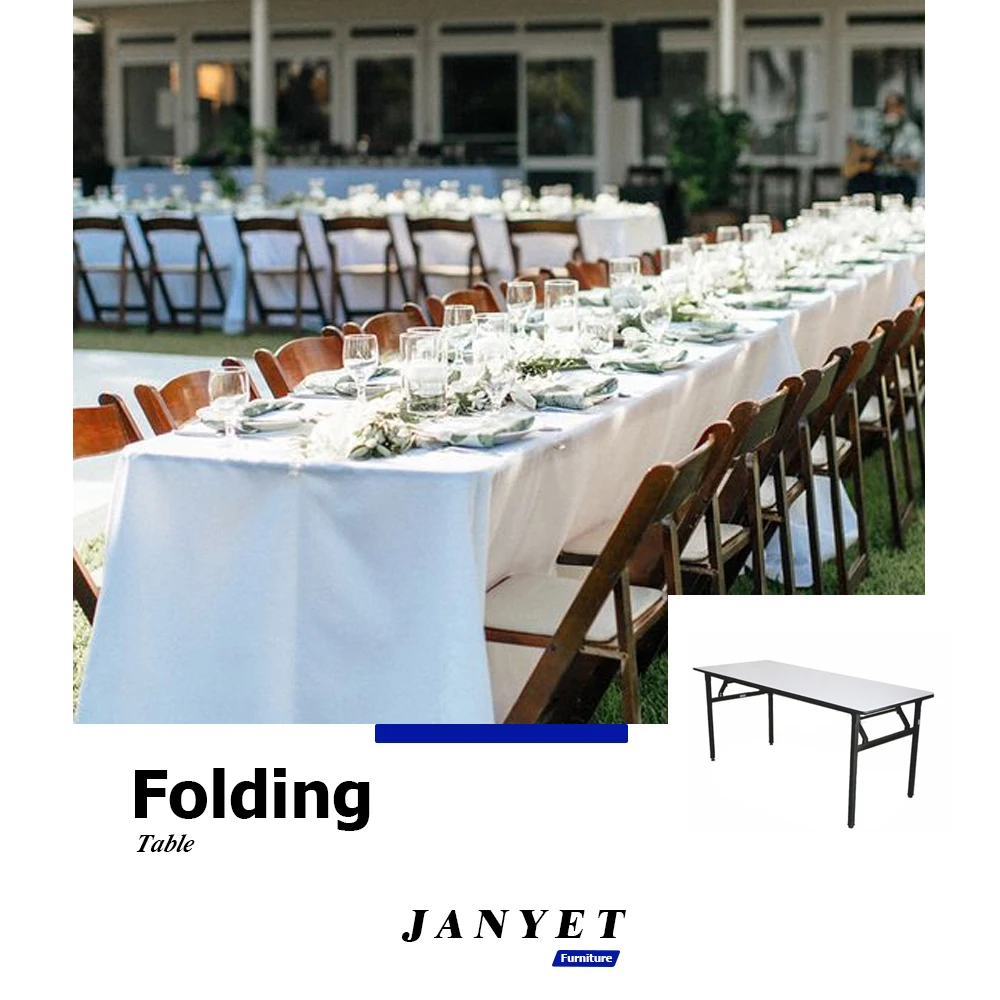 Wholesale Hotel Wedding Event Catering Dining 6ft Rectangle Folding Table