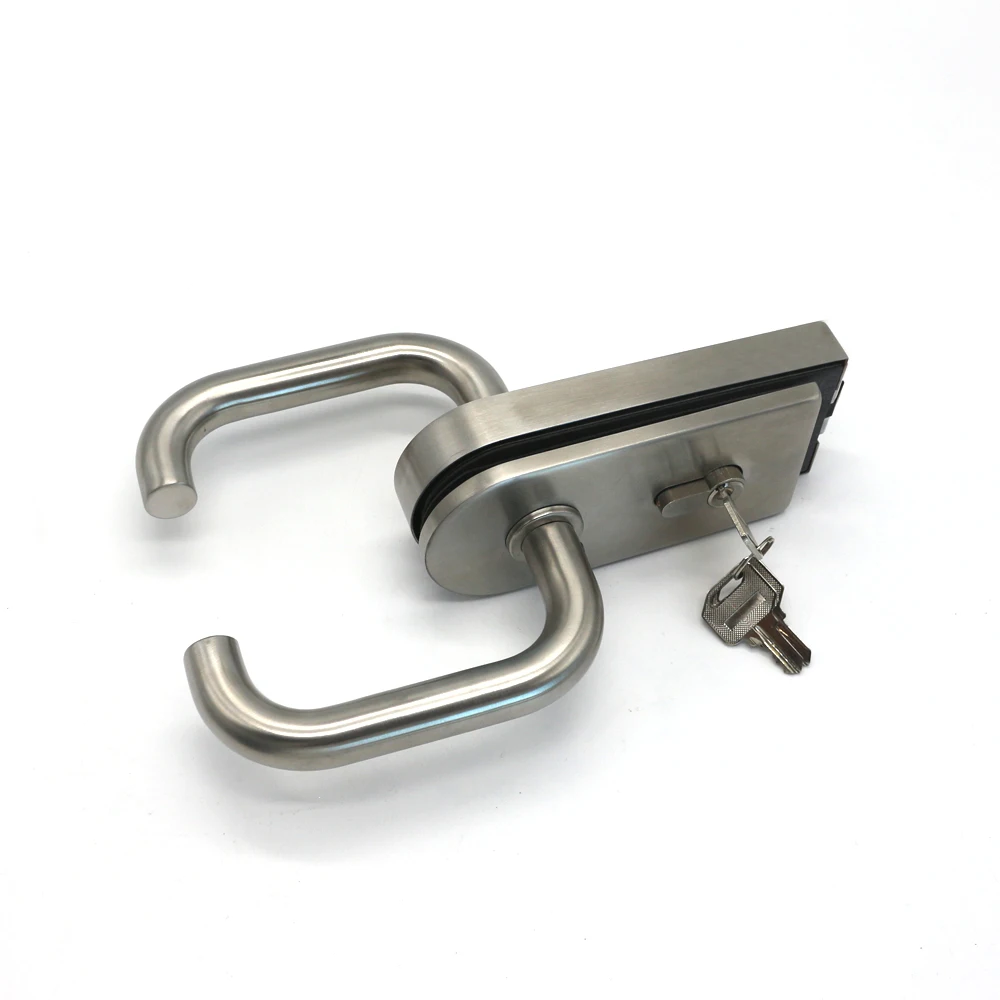 Door Handle Key Lock with Normal Brass Key High Quality Glass Door Lock 1 Piece/box 30% Deposit 100 Pcs 8-12mm Customized Logo