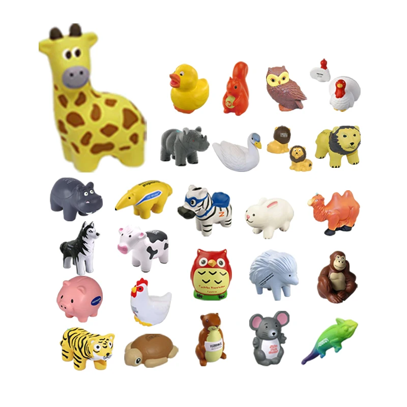 Giraffe Stress Ball Manufacturer Custom Pu Foam Logo Printed Giraffe Stress Ball
