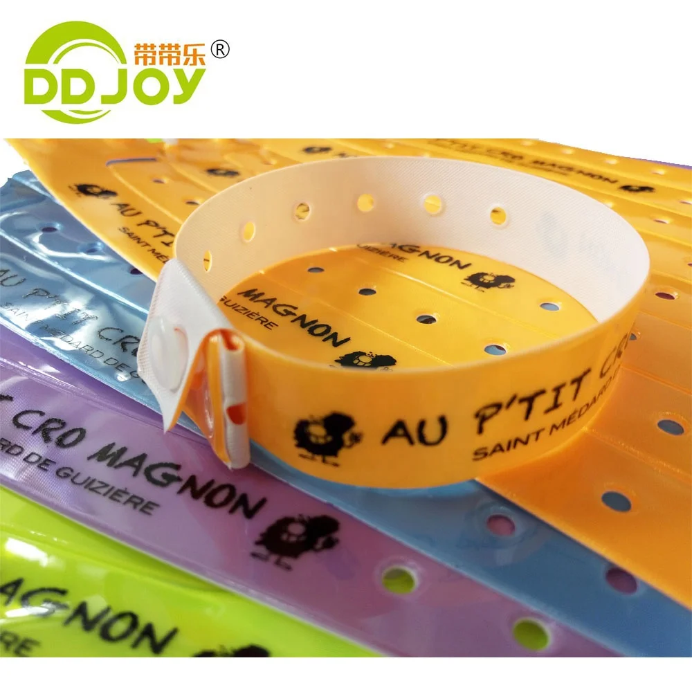 Reflective Wristband Plastic Vinyl Id Wrist Band Printing With Custom Logo