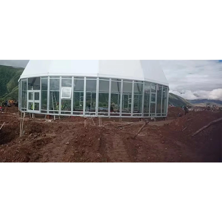 Custom material 20m big  glass dome house geodesic dome tent for sale