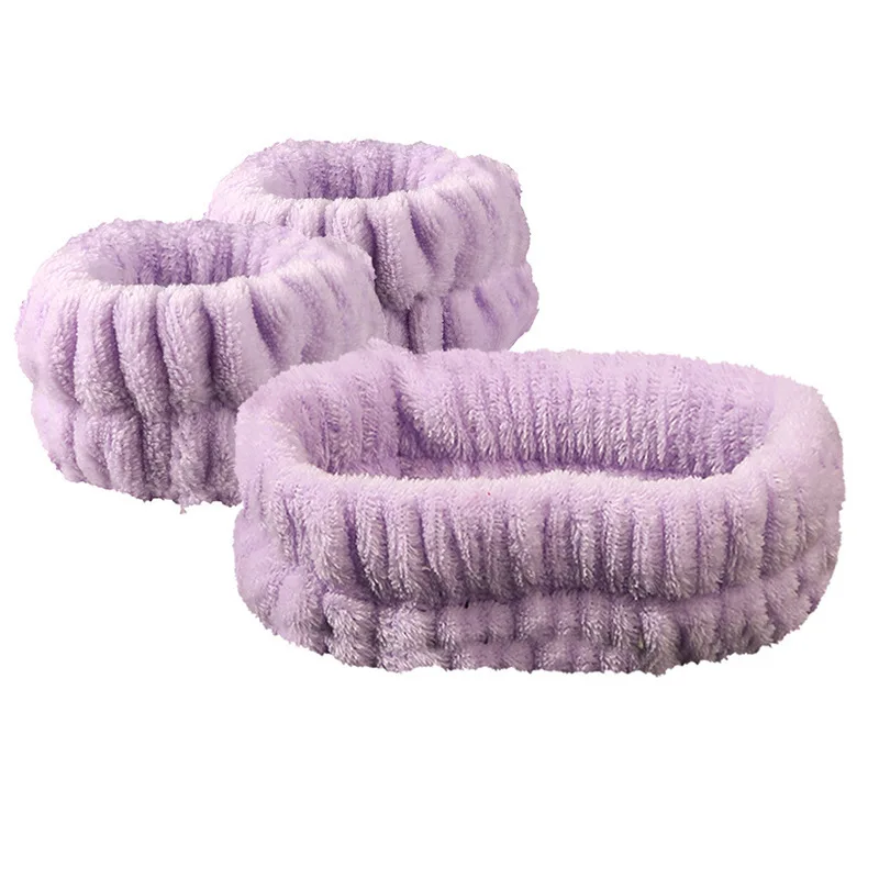 Hot Sale Spa Headband and Wristbands Hair Accessories Washing Face Makeup Removal Shower Facial Skin Care Headband for Women