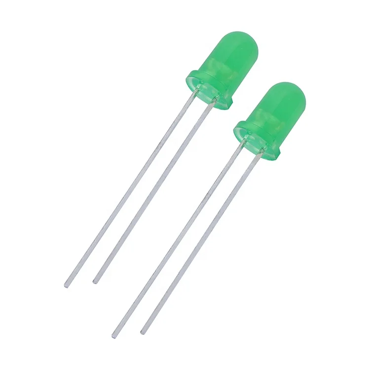 DIP Standard True Green 5mm round LED Lamp