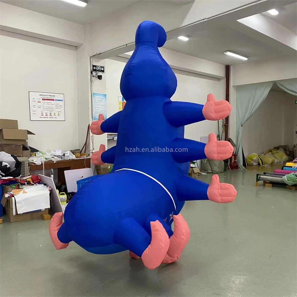 Walking inflatable blue caterpillar costume suit for Alice in wonderland decorations