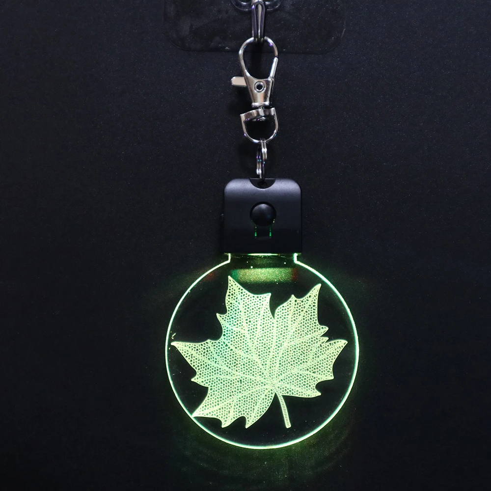 3D Led Night lamp small  acrylic keychain  keyring factory price for promotion gifts