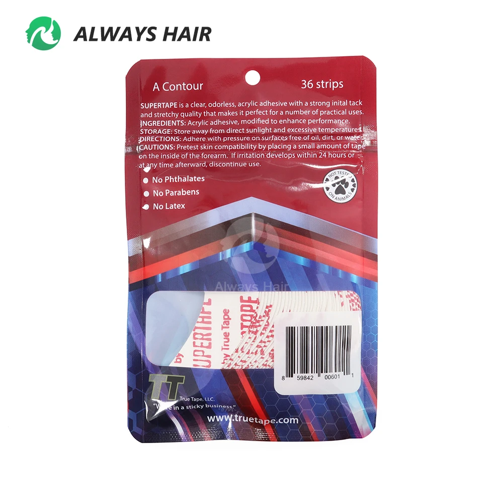 Popular Long-Lasting Bonding Adhesive Hair Toupee Tape Multi-Week Wear Double-sided Super Tape for Lace Hair Unit Wig