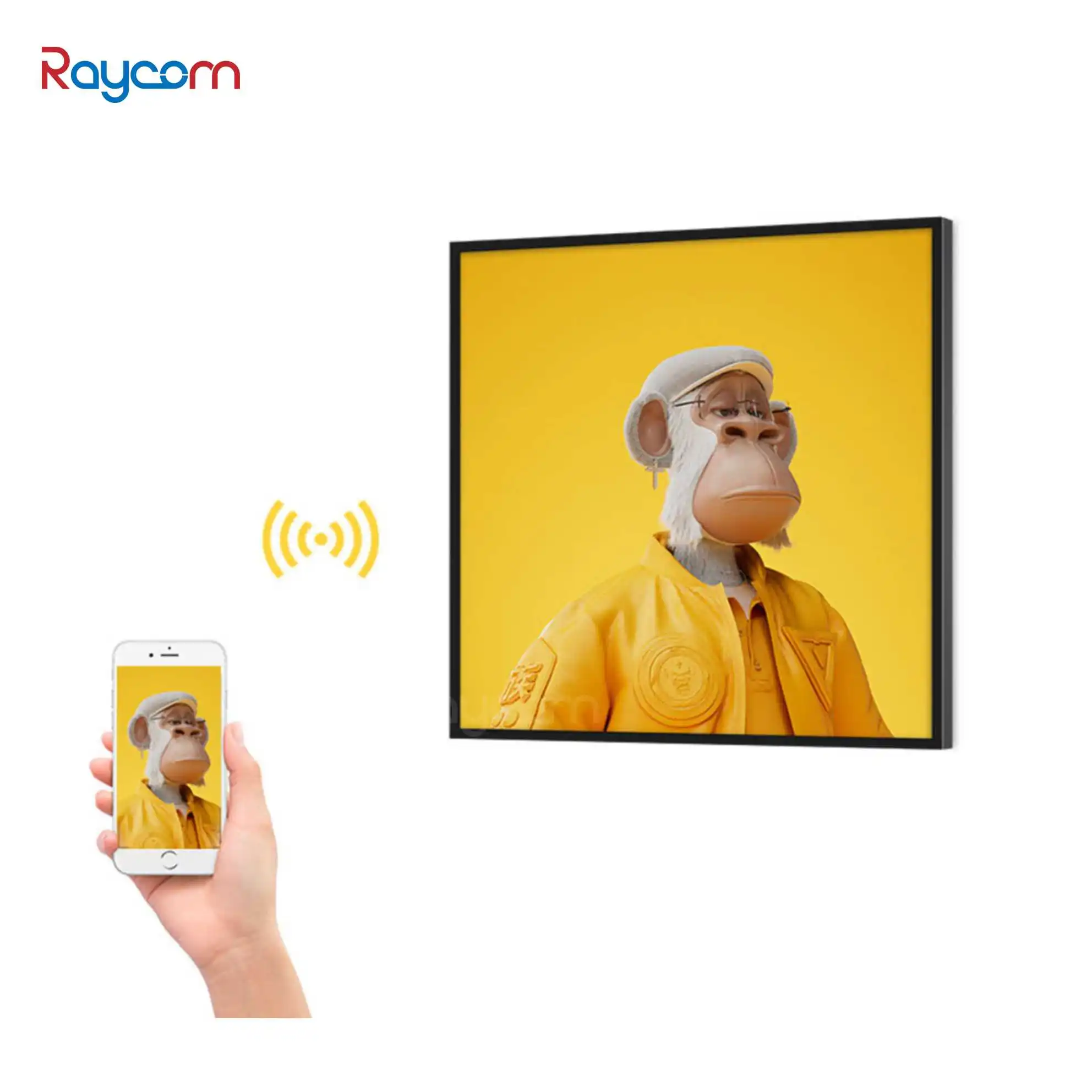 43-Inch WIFI Digital Photo Frame with PCAP Touch Screen Art Display Video & Pictures for Large Windows Advertising Equipment