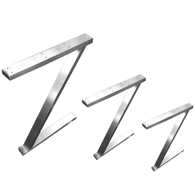 Factory Price Z  Stainless Steel Legs For Furniture  Metal Dining Table Legs Coffee Bench Base Z  Shaped Table Legs For Sale
