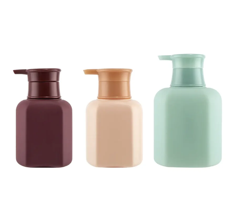 Environmentally friendly HDPE 300ml 500ml 750ml Plastic Lotion Pump Bottle Subpackage Soap Bottle