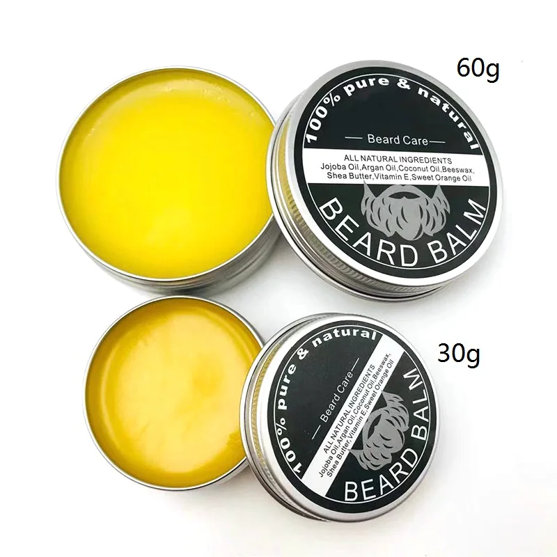 Customized sandalwood orange lemon mint musk vanilla perfume fragrance smell scented beard butter cream wax beard balm