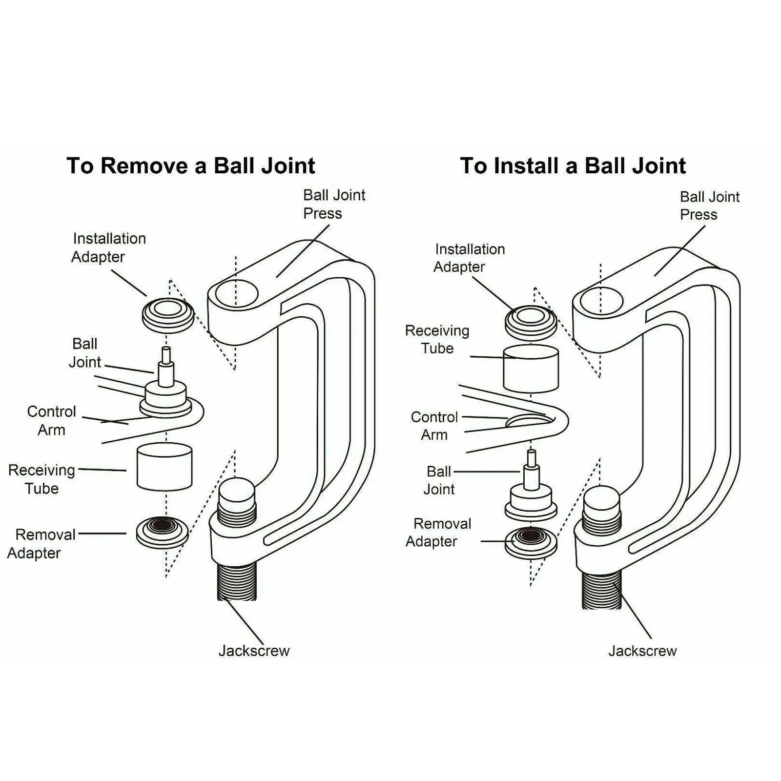 10 Pcs 4-in-1Ball Joint Service Kit car body repair tools Ball Joint Press Remover Installer Kit
