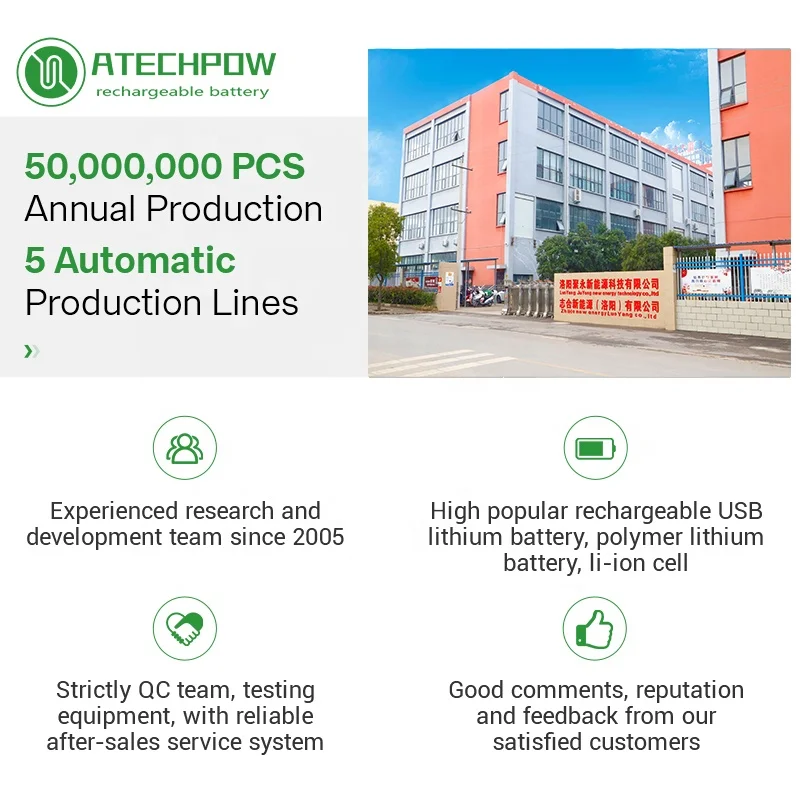 Atechpow дропшиппинг OEM упаковка литий-полимерные батареи 501525 200 мАч 3 7 в перезаряжаемая литий-полимерная батарея с