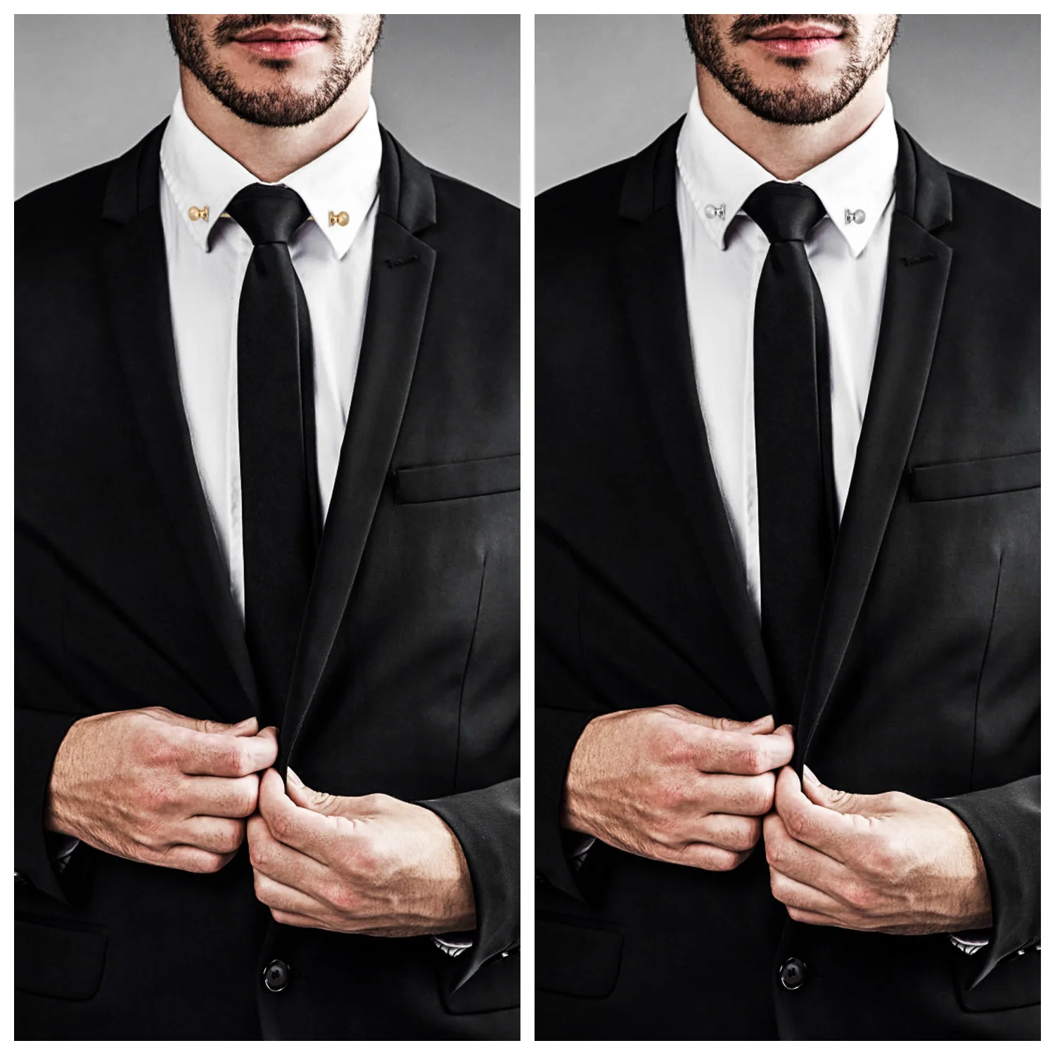 Wholesale Suit lapel pin formal suit shirt accessories tie clip collar bar French lapel pin for men