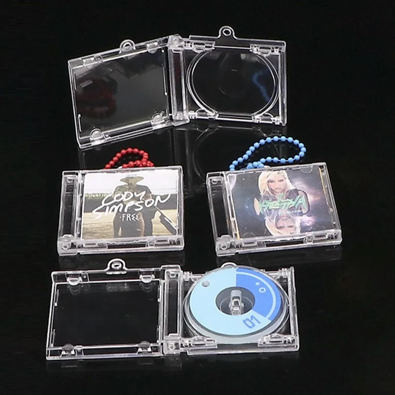 llavero jewel music r album cover disc keyring key chain acrylic custom nfc dvd keychain box mini cd cases