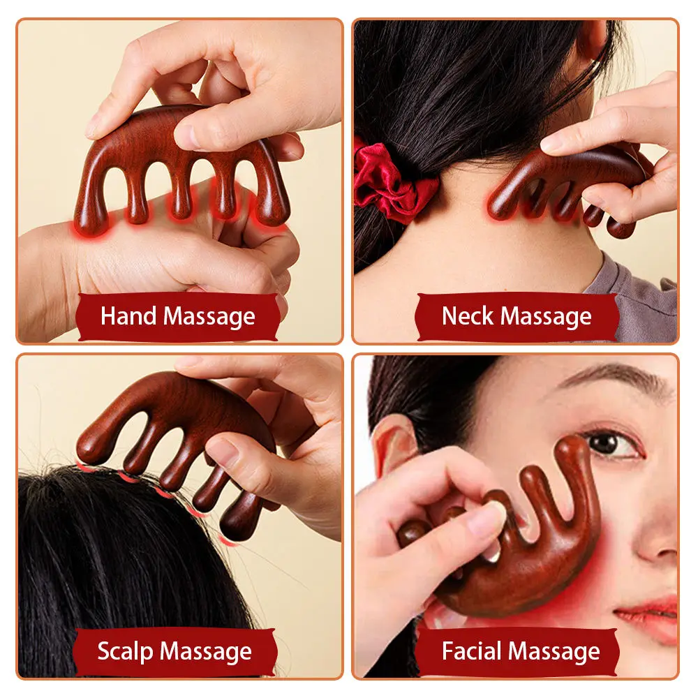 custom logo dredge meridians hair massager comb hair scalp massager brush for hair growth