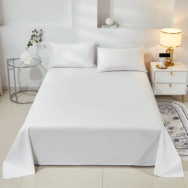 Wholesale Solid Color Juego De Sabanas Algodon 100% Cotton 3pcs High Quality Bed Sheets Set