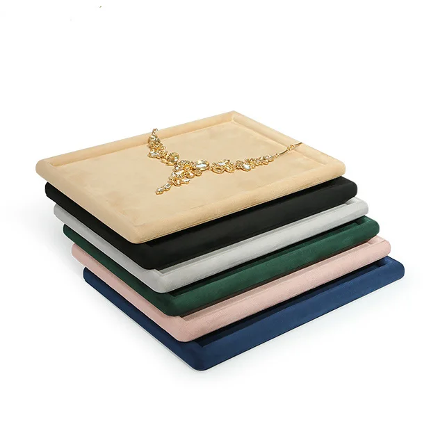 Wholesales Luxury Custom Fashion Jewelry Showcase Stands Packaging Set Jewelry Display Storage Pallet Tray on Table